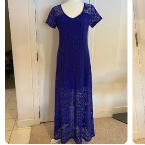 NWOT Tommy Bahama blue lace beach dress